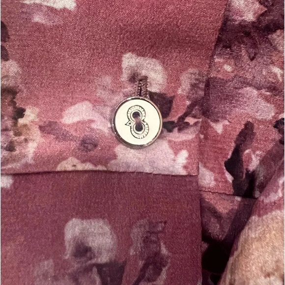 NWT CAROLINE CONSTAS Nancy Floral Silk Puff-Sleeve Maxi Dress Ex Small Authentic - Picture 15 of 16